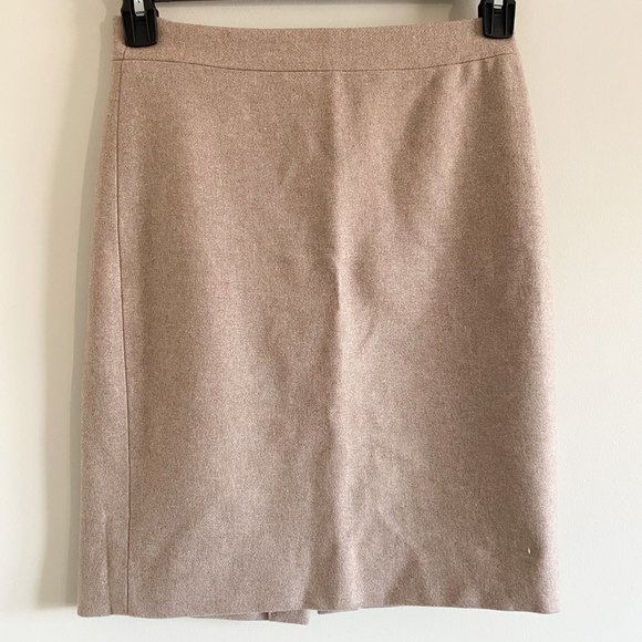 J.Crew Oatmeal Wool The Pencil Skirt